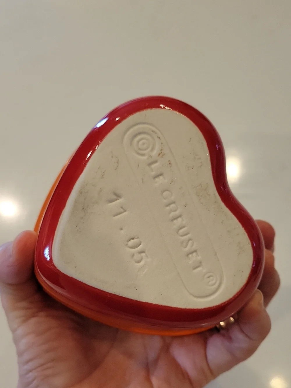 Le Creuset Like New Flame Heart Cocotte